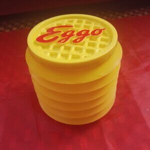 VTG Eggo Expand-O Expandable Freezer Container Holds 10 Waffles Storage Yellow